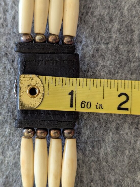 Tommy Bahama Womens Western Concho Leather Belt Black Bone Accent Y2k Approx 26\